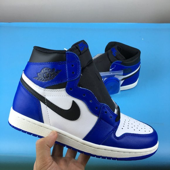 Air jordan 1 AJ little lightning white and blue shoes